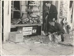 Damage to neighbouring shops from Milo's 1963 explosion